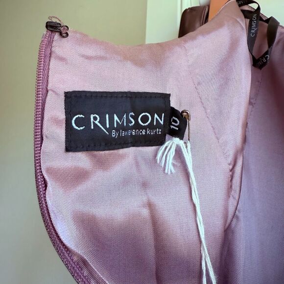 Vintage 90s Crimson by Lawrence Kurtz Taffeta Maxi Ball Skirt & Beaded Belt NWT - Picture 10 of 14